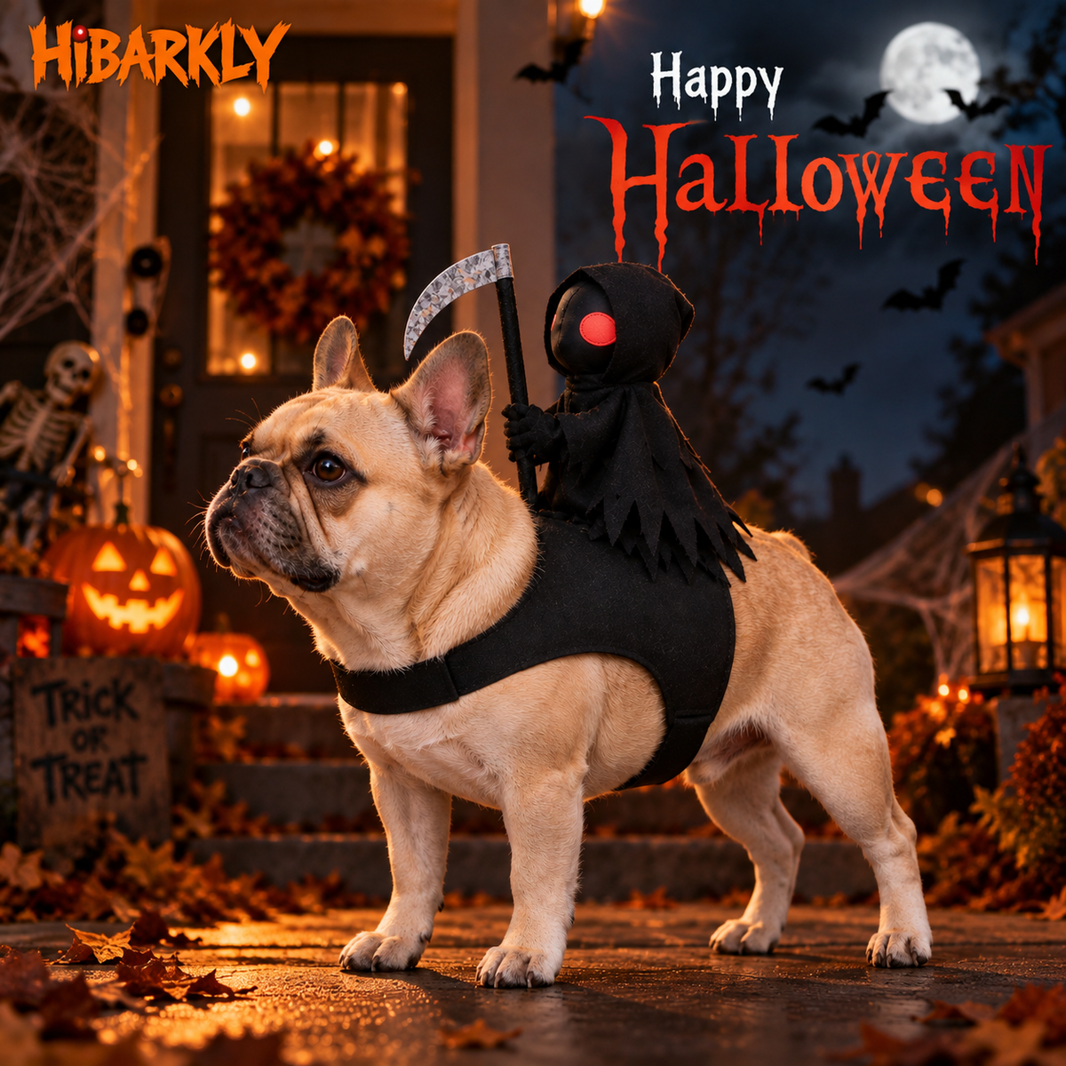 HiBarkly™ Grim Reaper Rider Costume for Dogs & Cats