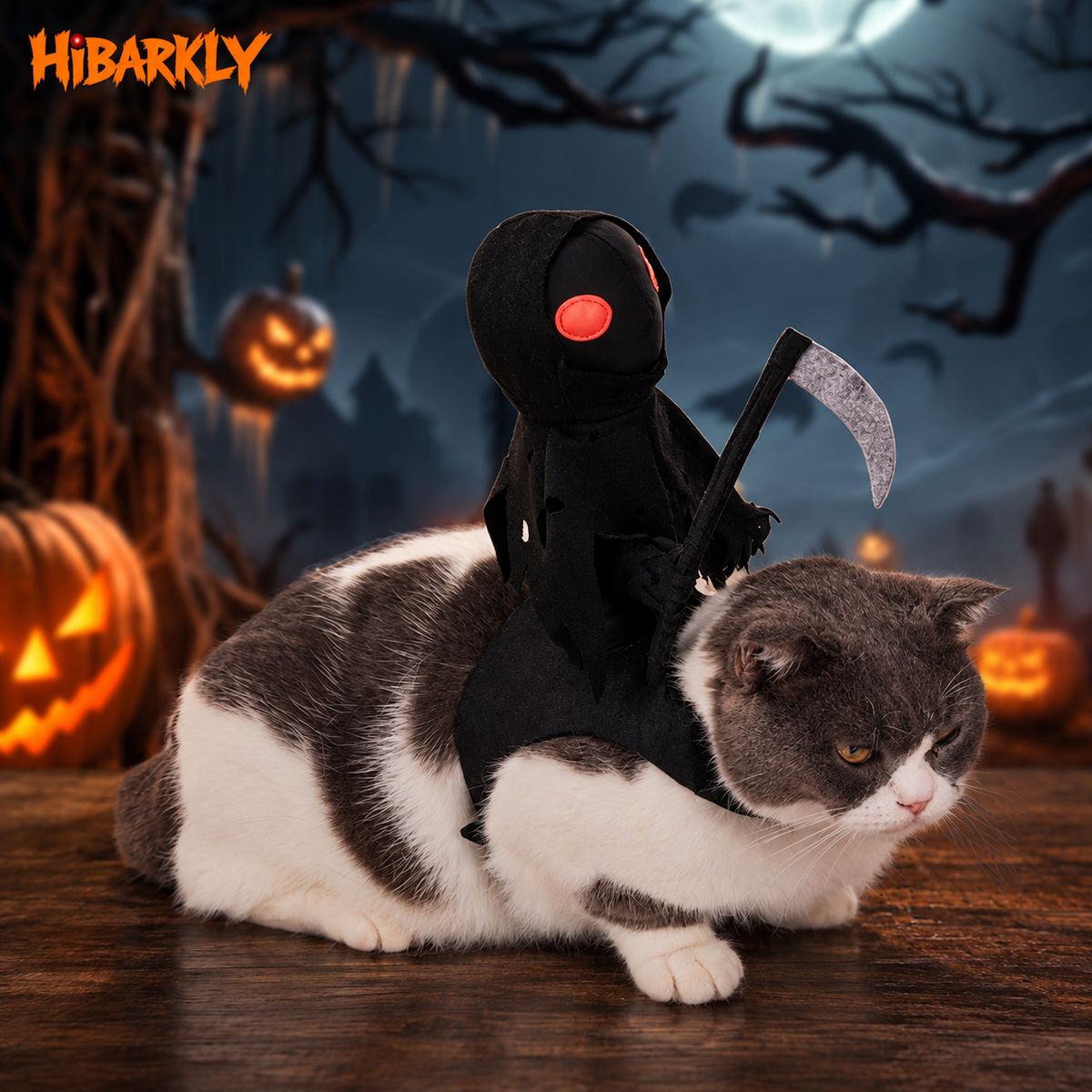 HiBarkly™ Grim Reaper Rider Costume for Dogs & Cats